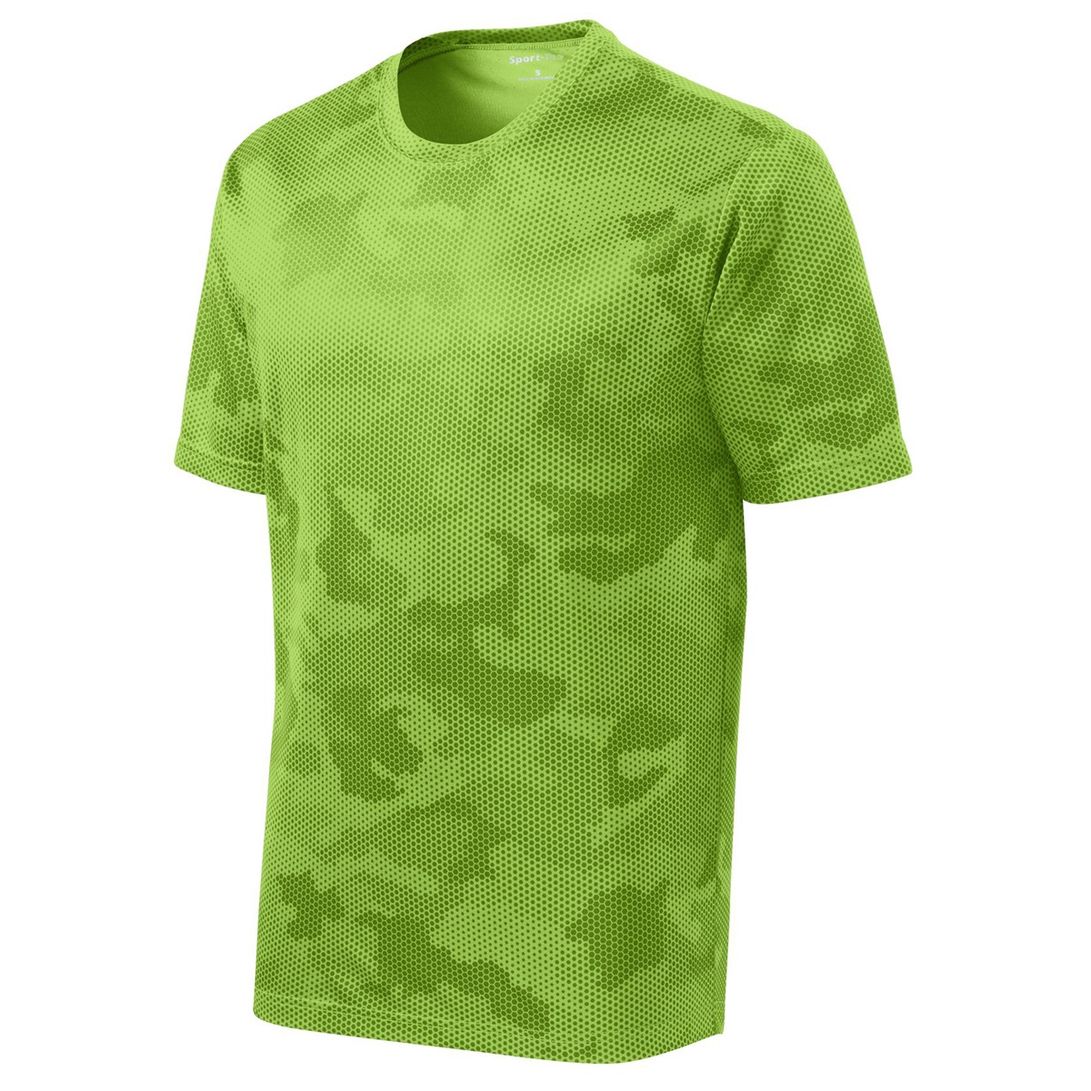 Sport-Tek YST370 Youth CamoHex Tee - Lime Shock | Full Source