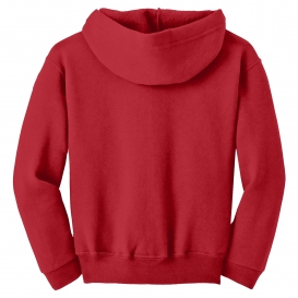 Gildan 18600B Youth Heavy Blend Full-Zip Hooded Sweatshirt - Red