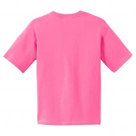 Gildan 2000B Youth Ultra Cotton 100% US Cotton T-Shirt - Safety Pink ...