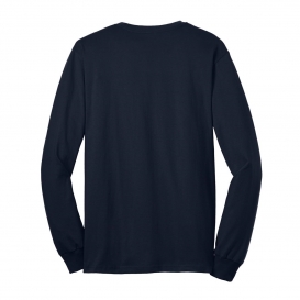 Gildan 2410 Ultra Cotton Long Sleeve T-Shirt with Pocket - Navy