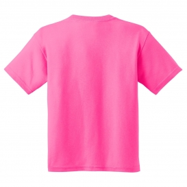 Gildan 5000B Youth Heavy 100% Cotton T-Shirt - Safety Pink