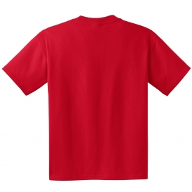 Hanes 5190 Beefy-T Cotton T-Shirt with Pocket - Deep Red