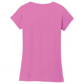 Gildan 64V00L Softstyle Junior Fit V-Neck T-Shirt - Azalea