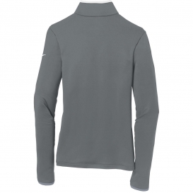 Nike 779796 Ladies Dri-FIT Stretch 1/2-Zip Cover-Up - Dark Grey/White