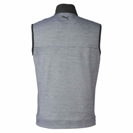 PUMA Golf 537465 Cloudspun Colorblock Vest - Puma Black/Quiet Shade Heather
