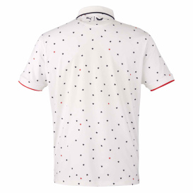 PUMA Golf 537477 Volition Skylight Patriotic Polo - Bright White/Navy Blazer