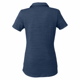 PUMA Golf 597695 Ladies Cloudspun Free V-Neck Polo - Navy Blazer Heather