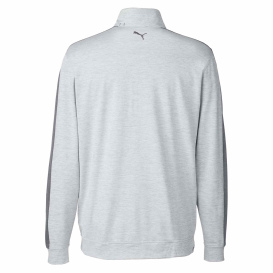PUMA Golf 599129 Cloudspun Quarter-Zip - High Rise Heather/ Quiet Shade