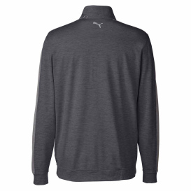 PUMA Golf 599129 Cloudspun Quarter-Zip - Puma Black Heather/Quiet Shade