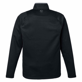 PUMA Golf 631105 Waffle Fleece Quarter-Zip - Puma Black