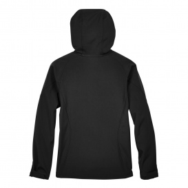 North End 78166 Ladies Prospect Two Layer Fleece Bonded Soft Shell Hooded Jacket - Black