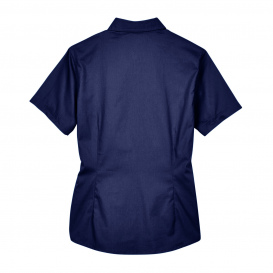 Core 365 78194 Ladies Optimum Short Sleeve Twill Shirt - Classic Navy