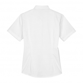 Core 365 78194 Ladies Optimum Short Sleeve Twill Shirt - White