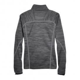 North End 78697 Ladies Flux Melange Bonded Fleece Jacket - Carbon/Black