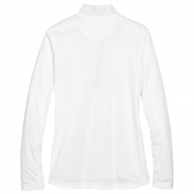 UltraClub 8230L Ladies Cool & Dry Sport Quarter-Zip Pullover - White