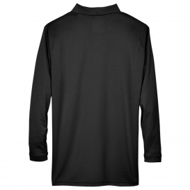 UltraClub 8405LS Men\'s Cool & Dry Sport Long-Sleeve Polo - Black