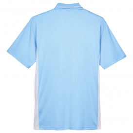 UltraClub 8406 Men\'s Cool & Dry Sport Two-Tone Polo - Columbia Blue/White