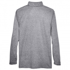 UltraClub 8618 Men\'s Cool & Dry Heathered Performance 1/4-Zip - Charcoal Heather