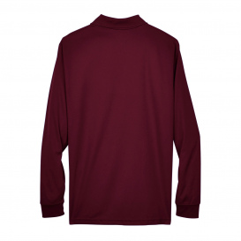 Core 365 88192 Men's Pinnacle Performance Long-Sleeve Pique Polo - Burgundy