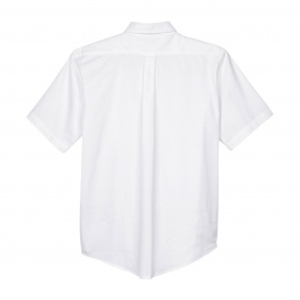 Core 365 88194 Men\'s Optimum Short-Sleeve Twill Shirt - White