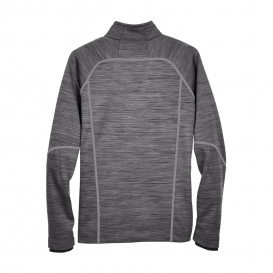 North End 88697 Men\'s Flux Melange Bonded Fleece Jacket - Carbon/Black