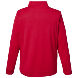 Core 365 CE404 Market Snag Protect Mesh Colorblock Quarter-Zip - Classic Red/Carbon