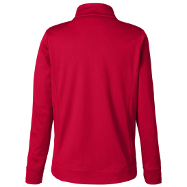 Core 365 CE404W Ladies Market Snag Protect Mesh Colorblock Quarter-Zip - Classic Red/Carbon