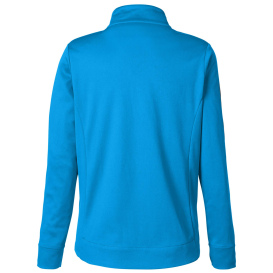 Core 365 CE404W Ladies Market Snag Protect Mesh Colorblock Quarter-Zip - Electric Blue/Carbon