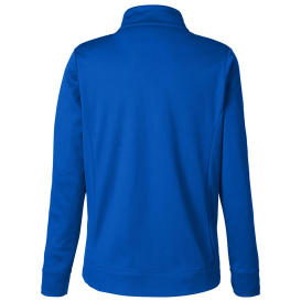 Core 365 CE404W Ladies Market Snag Protect Mesh Colorblock Quarter-Zip - True Royal/Carbon