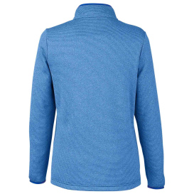Core 365 CE73W Ladies Venture Heathered Stripe Quarter-Zip - True Royal/White