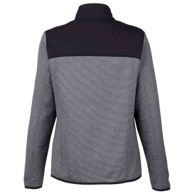 Core 365 CE74W Ladies Venture Heathered Stripe Hybrid Jacket - Black/White