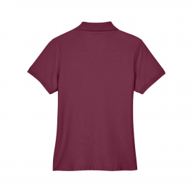 Devon & Jones D100W Ladies Pima Pique Y-Collar Polo - Burgundy