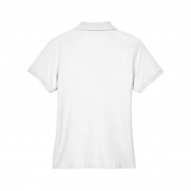 Devon & Jones D100W Ladies Pima Pique Y-Collar Polo - White