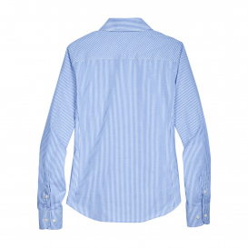 Devon & Jones D645W Ladies Crown Woven Collection Banker Stripe - French Blue