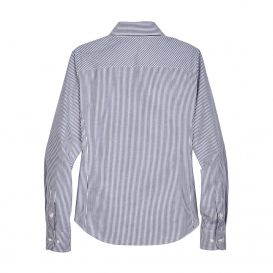 Devon & Jones D645W Ladies Crown Woven Collection Banker Stripe - Navy