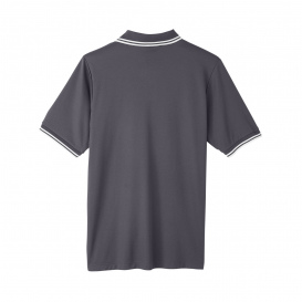 Devon & Jones DG20C Men\'s CrownLux Performance Plaited Tipped Polo - Graphite/White