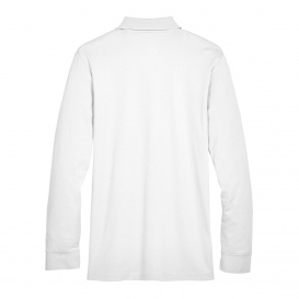 Devon & Jones DG20LT Tall CrownLux Performance Plaited Long Sleeve Polo - White