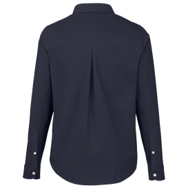 Devon & Jones DG505W Ladies CrownLux Performance Spencer Poplin Shirt - Navy Melange