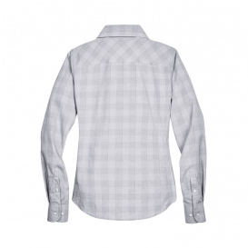 Devon & Jones DG520W Ladies Crown Woven Collection Glen Plaid - White/Graphite/Light Graphite