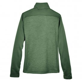 Devon & Jones DG796W Ladies Newbury Colorblock Melange Fleece Full Zip - Forest/Forest Heather