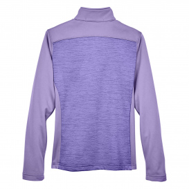 Devon & Jones DG796W Ladies Newbury Colorblock Melange Fleece Full Zip - Grape/Grape Heather