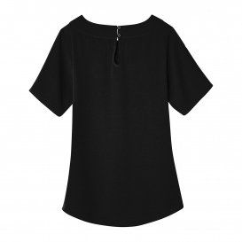 Devon & Jones DP613W Ladies Perfect Fit Boat-Neck Blouse - Black