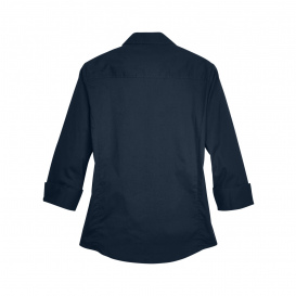 Devon & Jones DP625W Ladies Perfect Fit 3/4-Sleeve Stretch Poplin Blouse - Navy