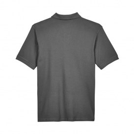 Harriton M200 Mens 6 oz. Ringspun Cotton Pique Short-Sleeve Polo - Charcoal