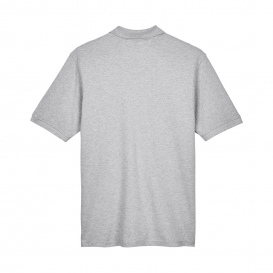Harriton M200 Mens 6 oz. Ringspun Cotton Pique Short-Sleeve Polo - Grey Heather