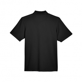 Harriton M345 Men\'s Advantage Snag Protection Plus IL Snap Placket Polo - Black