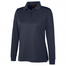 Harriton M348LW Ladies Advantage Snag Protection Plus IL Long Sleeve Polo - Dark Navy