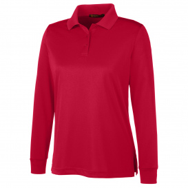 Harriton M348LW Ladies Advantage Snag Protection Plus IL Long Sleeve Polo - Red