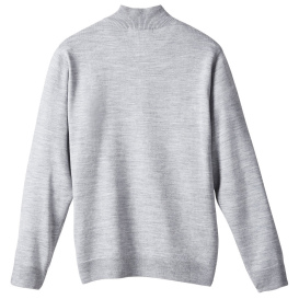 Harriton M421 Men\'s Pilbloc Quarter-Zip Sweater - Grey Heather