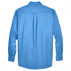 Harriton M500 Easy Blend Long-Sleeve Twill Shirt with Stain Release - Nautical Blue